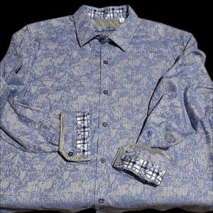 Robert Graham Men LongSleeve ButtonUp Shirt Sz L Art Flip Cuff Party Preppy NWOT